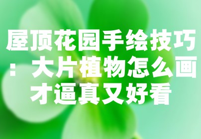 屋顶花园手绘技巧：大片植物怎么画才逼真又好看